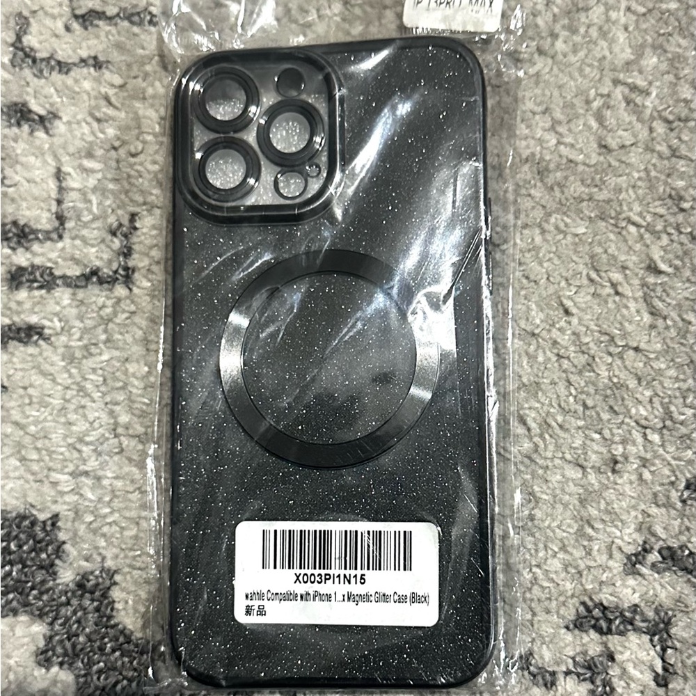 iPhone 13 Pro Max MagSafe Phone Case Black/Glitter
